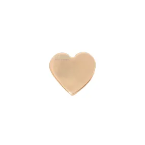 Flat Heart Gold Threaded End