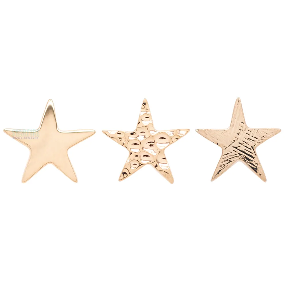 Flat Gold Star Threaded End