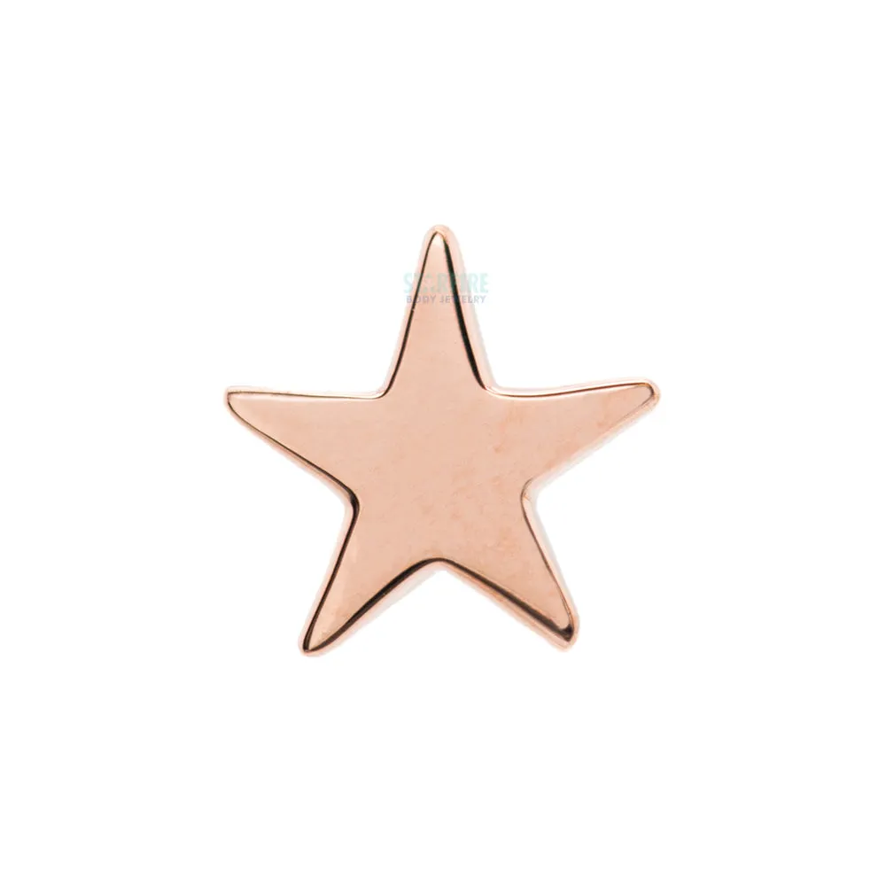 Flat Gold Star Threaded End