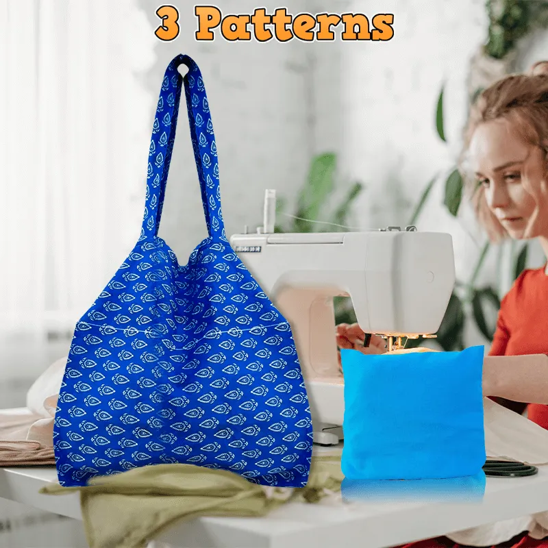 Folding Pocket Grocery Bag Printable Pattern (3 sizes)