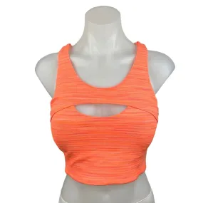 Free People FP Movement Orange Cutout Criss Cross Athletic Sports Bra Size L