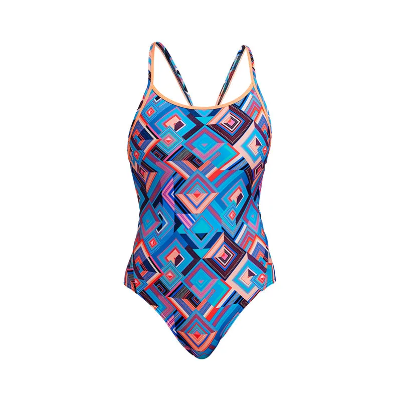 Funkita - Boxed Up - Ladies Eco Diamond Back One Piece