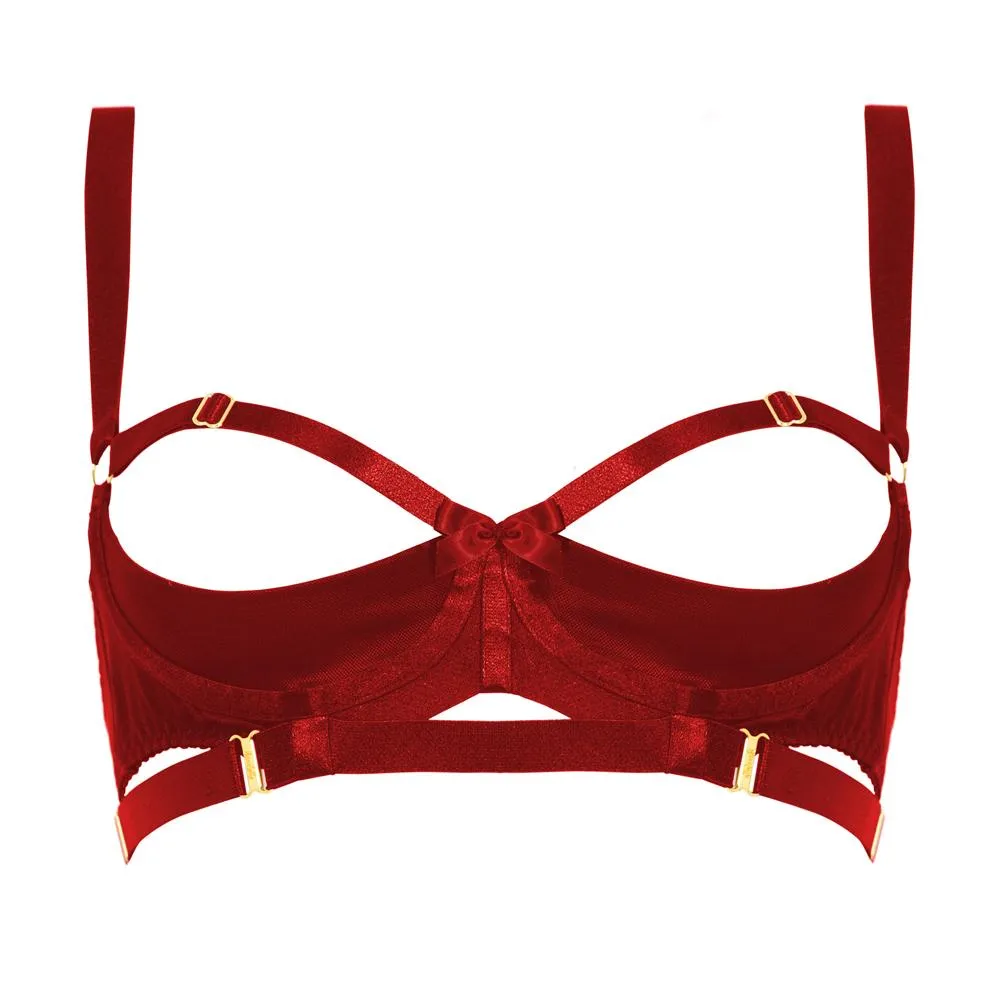 Gia Shelf Bra in Burnt Red - Buy Now