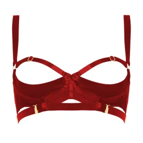 Gia Shelf Bra in Burnt Red - Buy Now