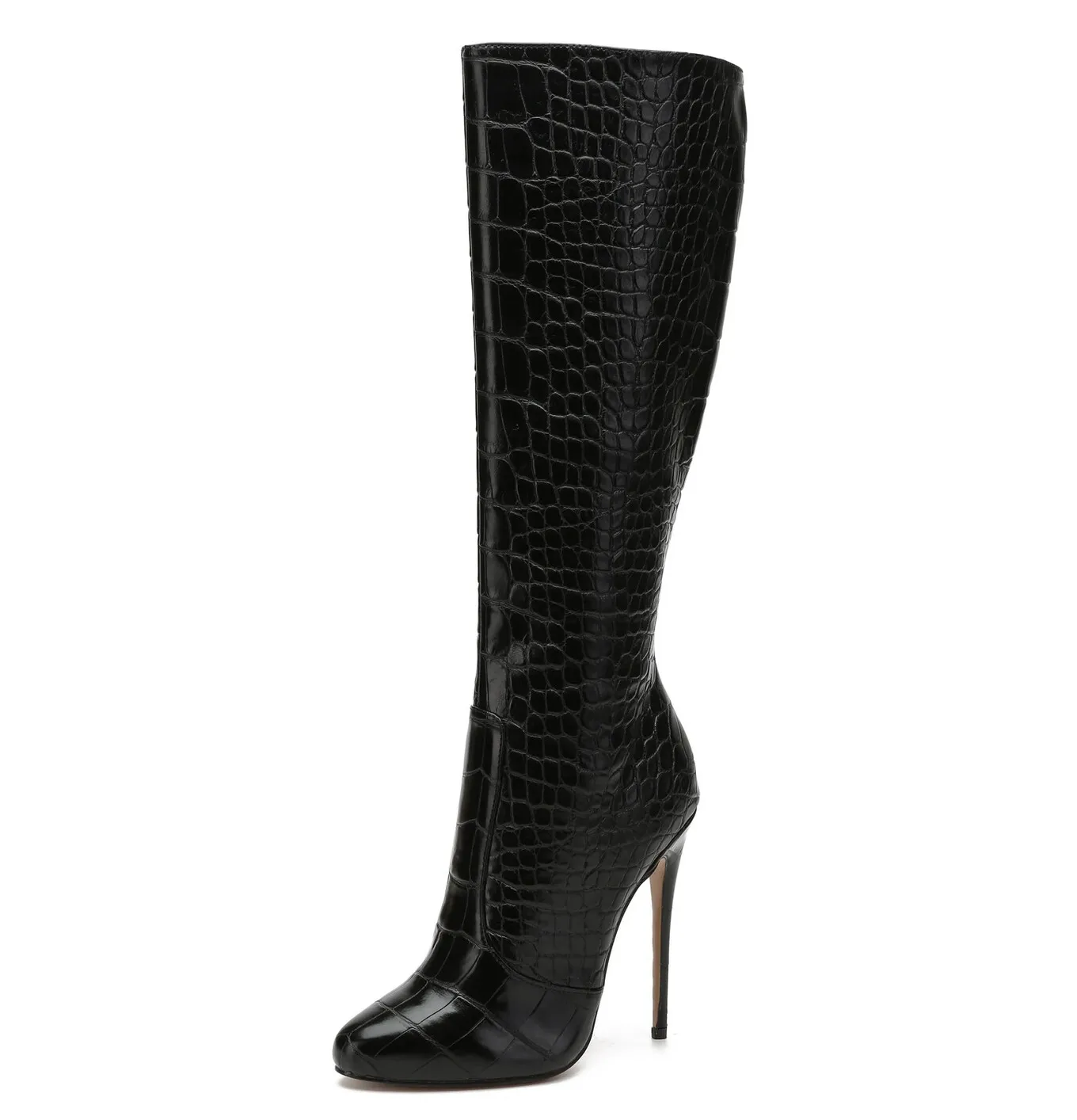 Giaro BRANDY BLACK CROCK KNEE BOOTS