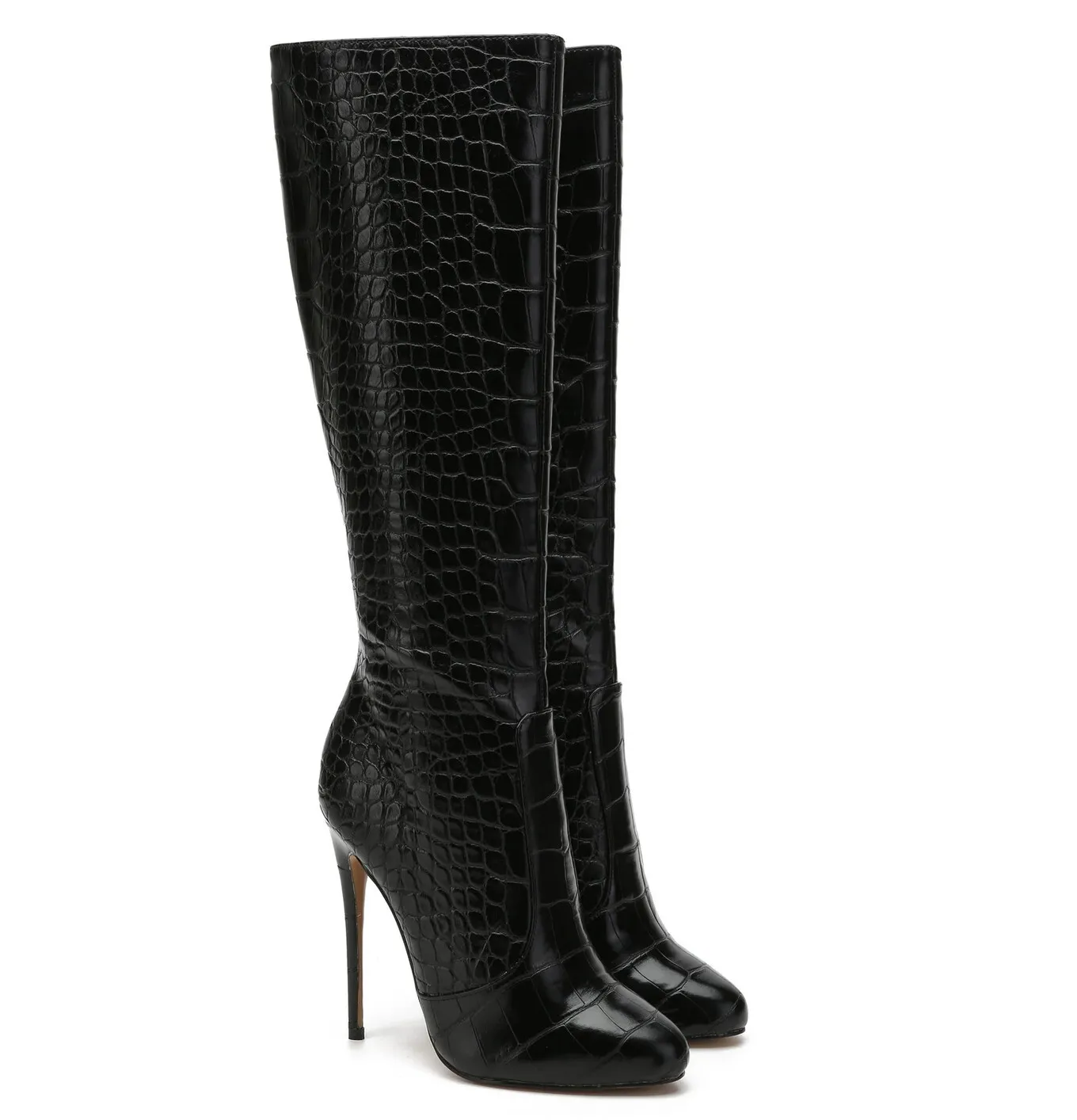 Giaro BRANDY BLACK CROCK KNEE BOOTS