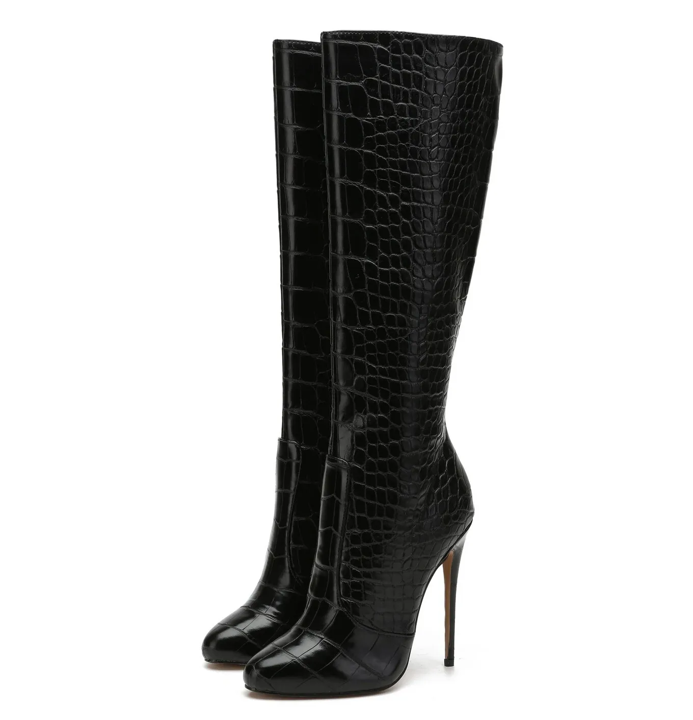 Giaro BRANDY BLACK CROCK KNEE BOOTS