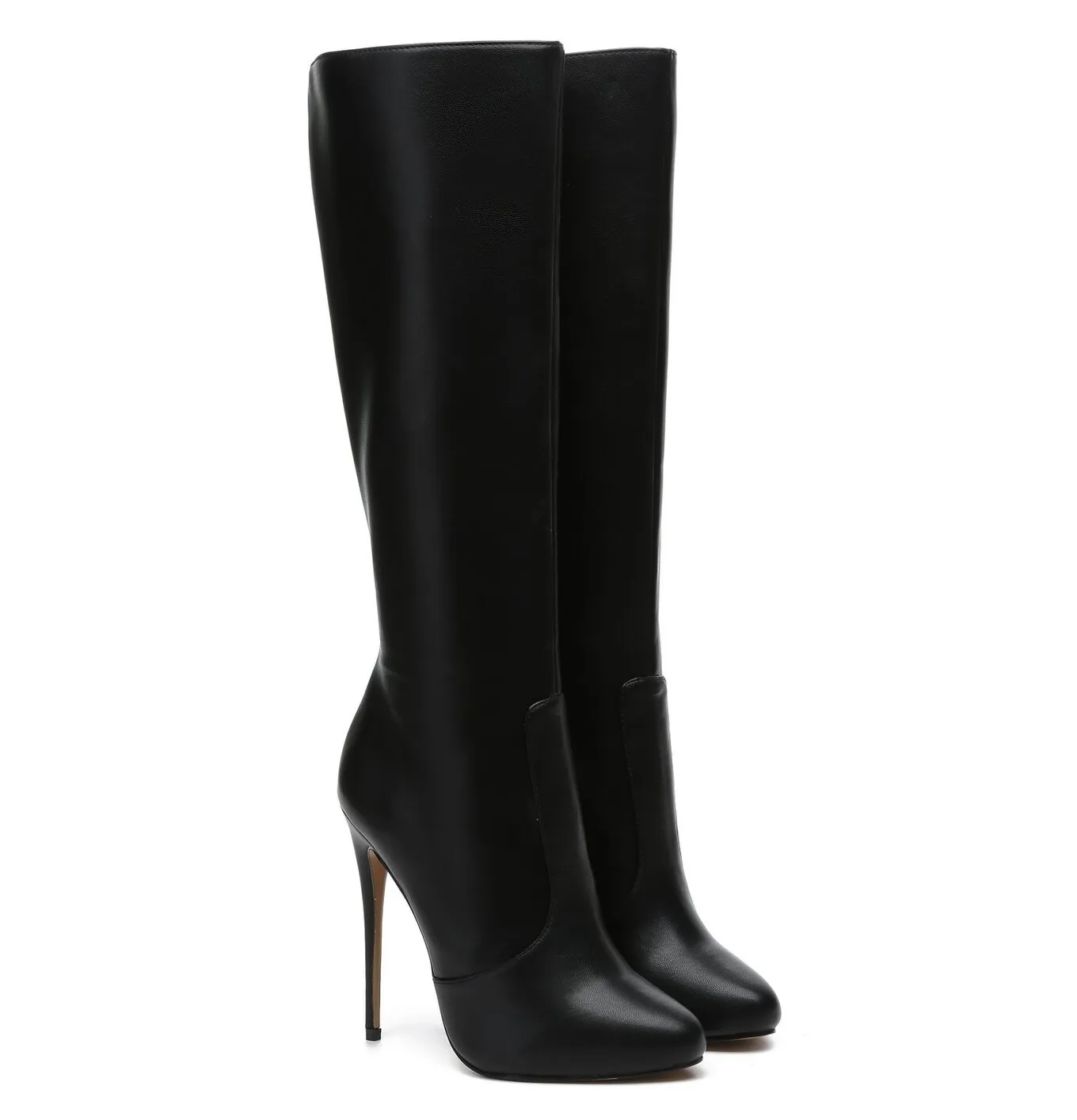 Giaro BRANDY BLACK MATTE KNEE BOOTS