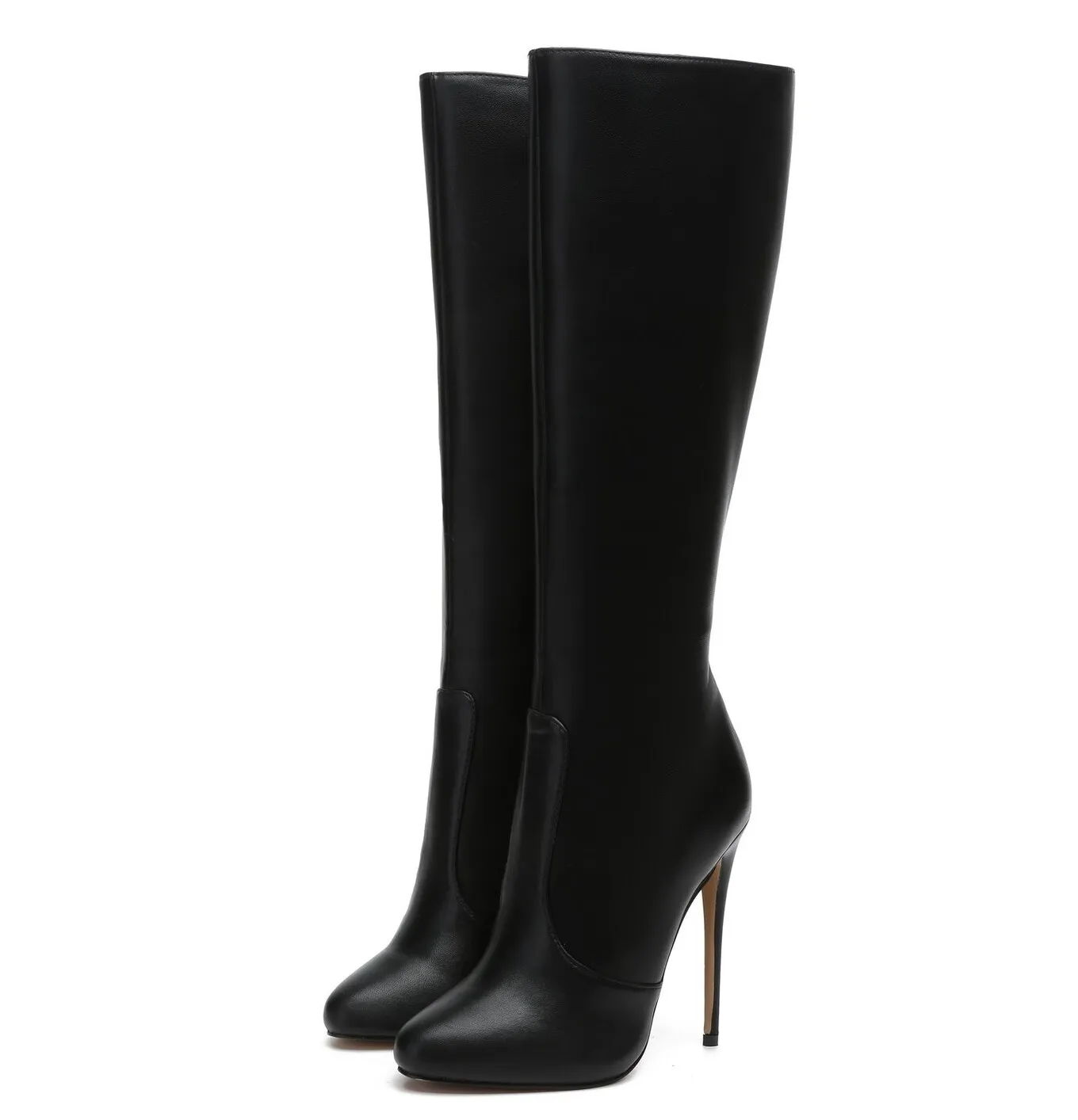 Giaro BRANDY BLACK MATTE KNEE BOOTS