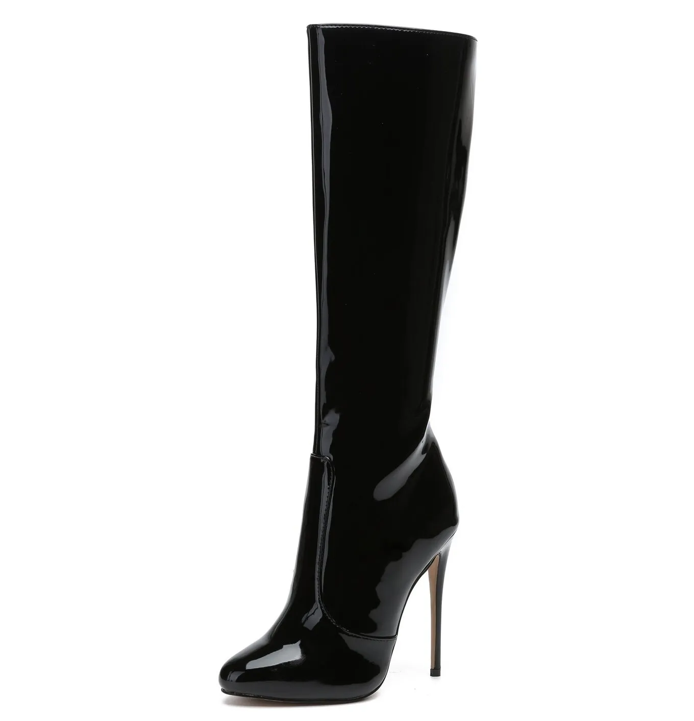 Giaro BRANDY BLACK SHINY KNEE BOOTS