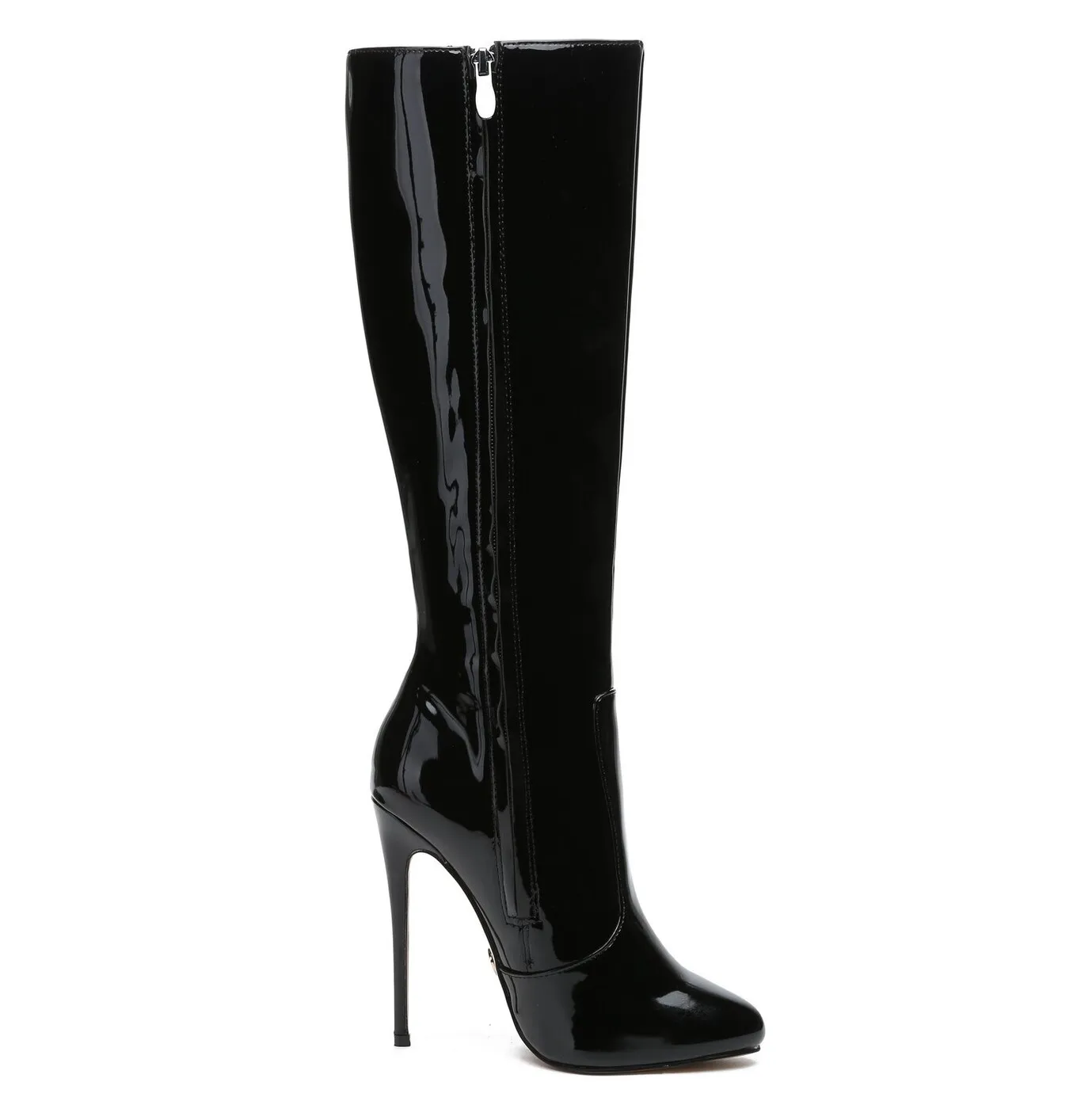 Giaro BRANDY BLACK SHINY KNEE BOOTS