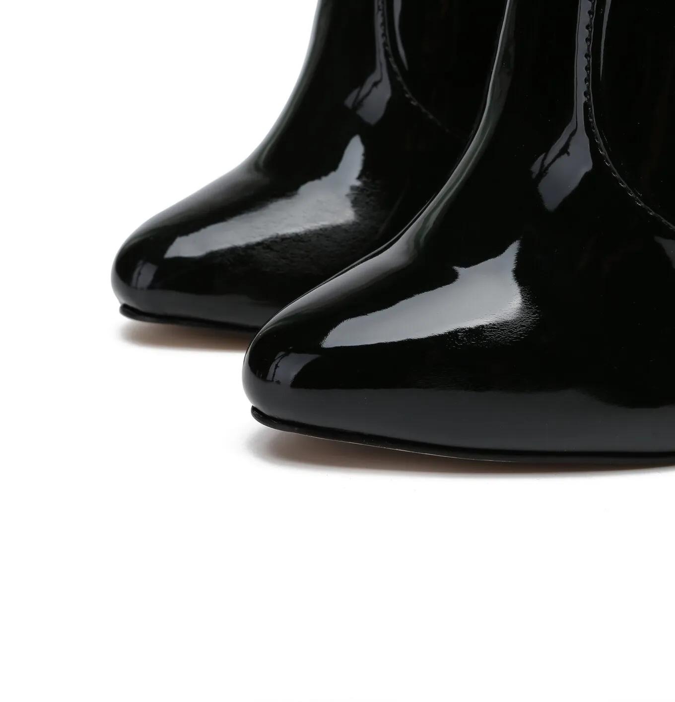 Giaro BRANDY BLACK SHINY KNEE BOOTS