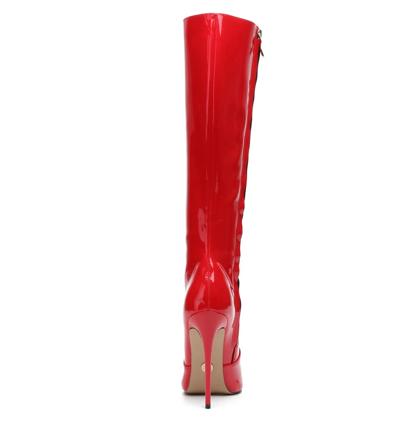 Giaro BRANDY RED SHINY KNEE BOOTS