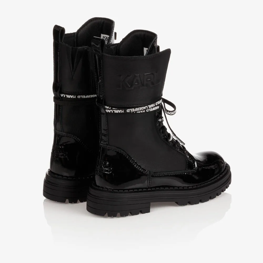 Black Leather Boots for Girls