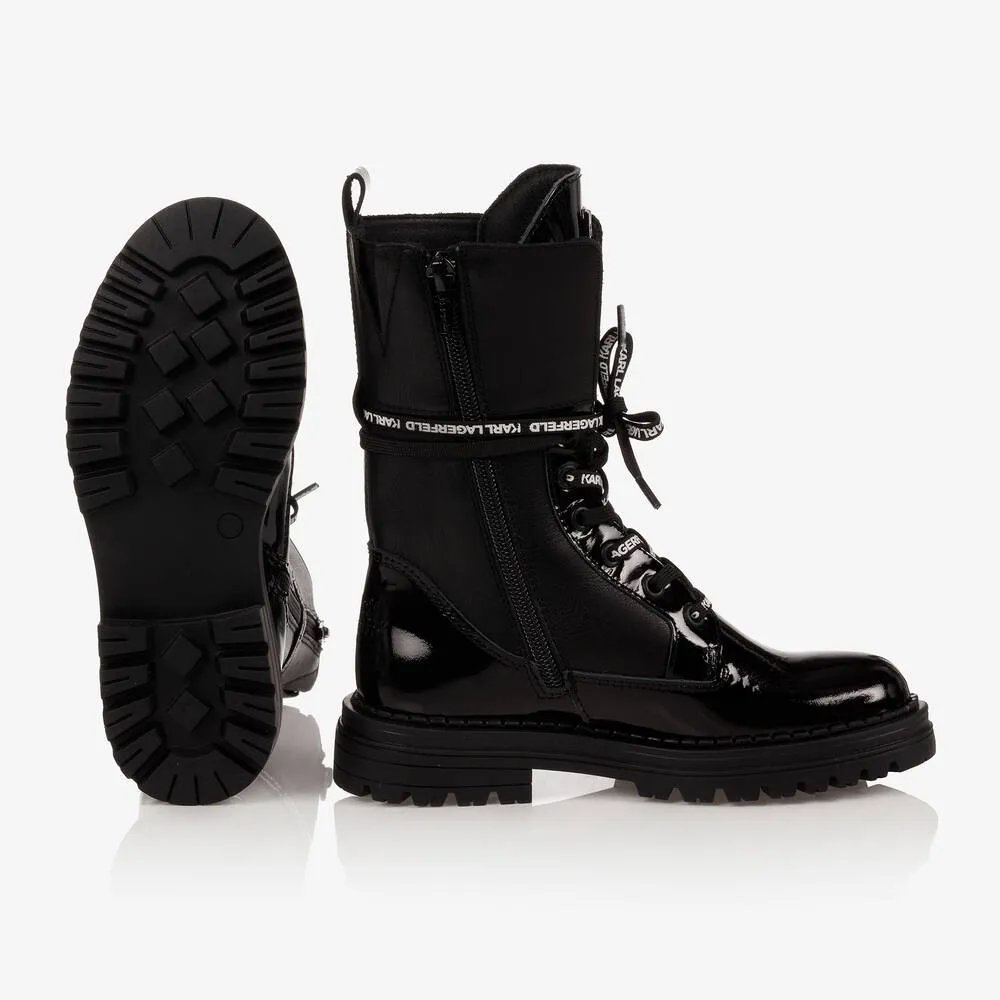 Black Leather Boots for Girls