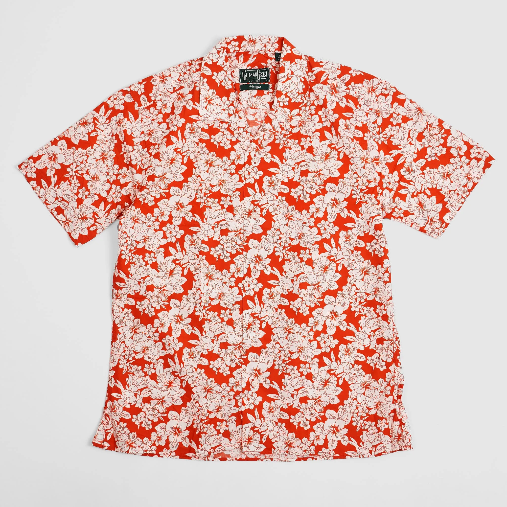 Gitman Vintage Hawaiian Hibiscus Shirt