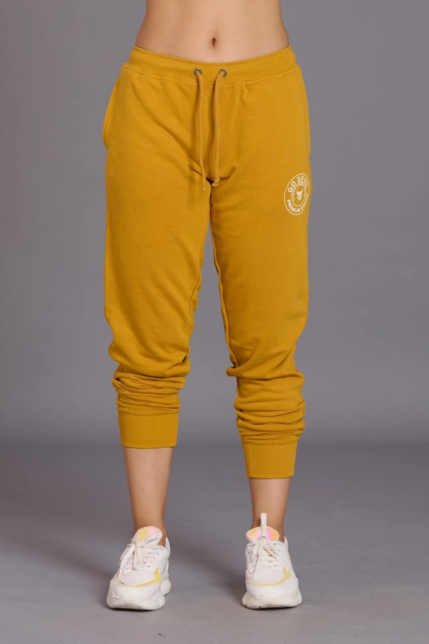 Go Devil Premium Brand Ochre Joggers for Women