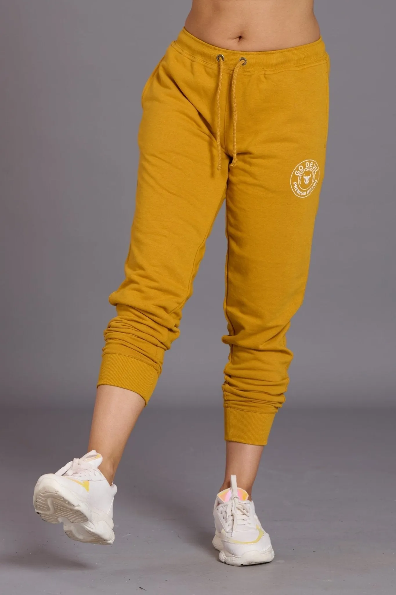 Go Devil Premium Brand Ochre Joggers for Women