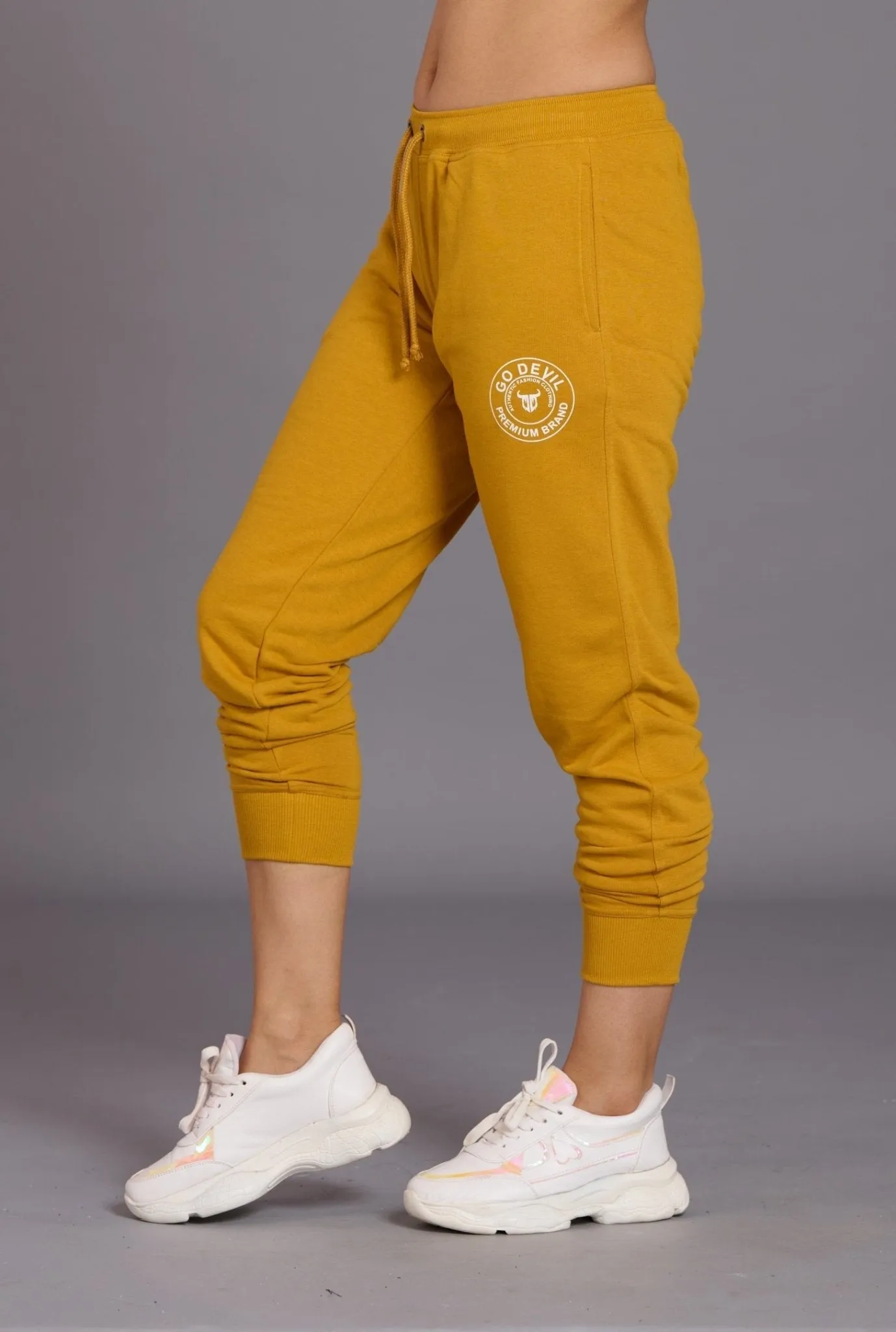 Go Devil Premium Brand Ochre Joggers for Women