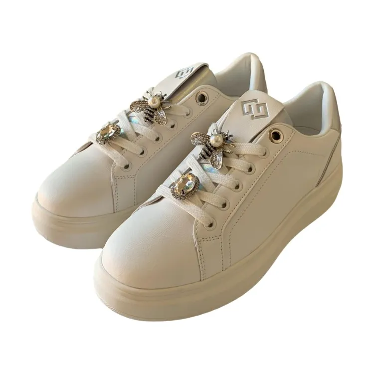 Gold & Gold GB815 White Silver Women's Sneakers