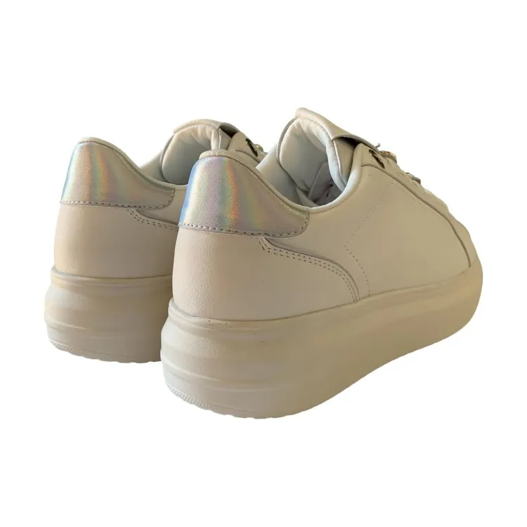 Gold & Gold GB815 White Silver Women's Sneakers