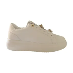 Beige Sneakers Gold & Gold Women's Shoes