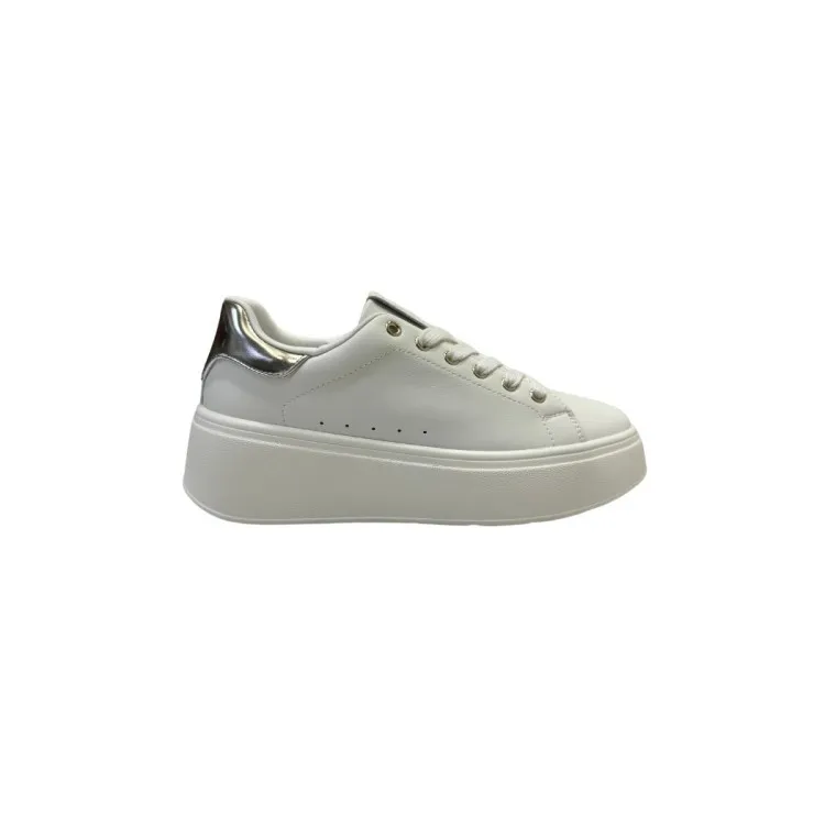 Gold & Gold GB821 Women's White Gold Sneakers