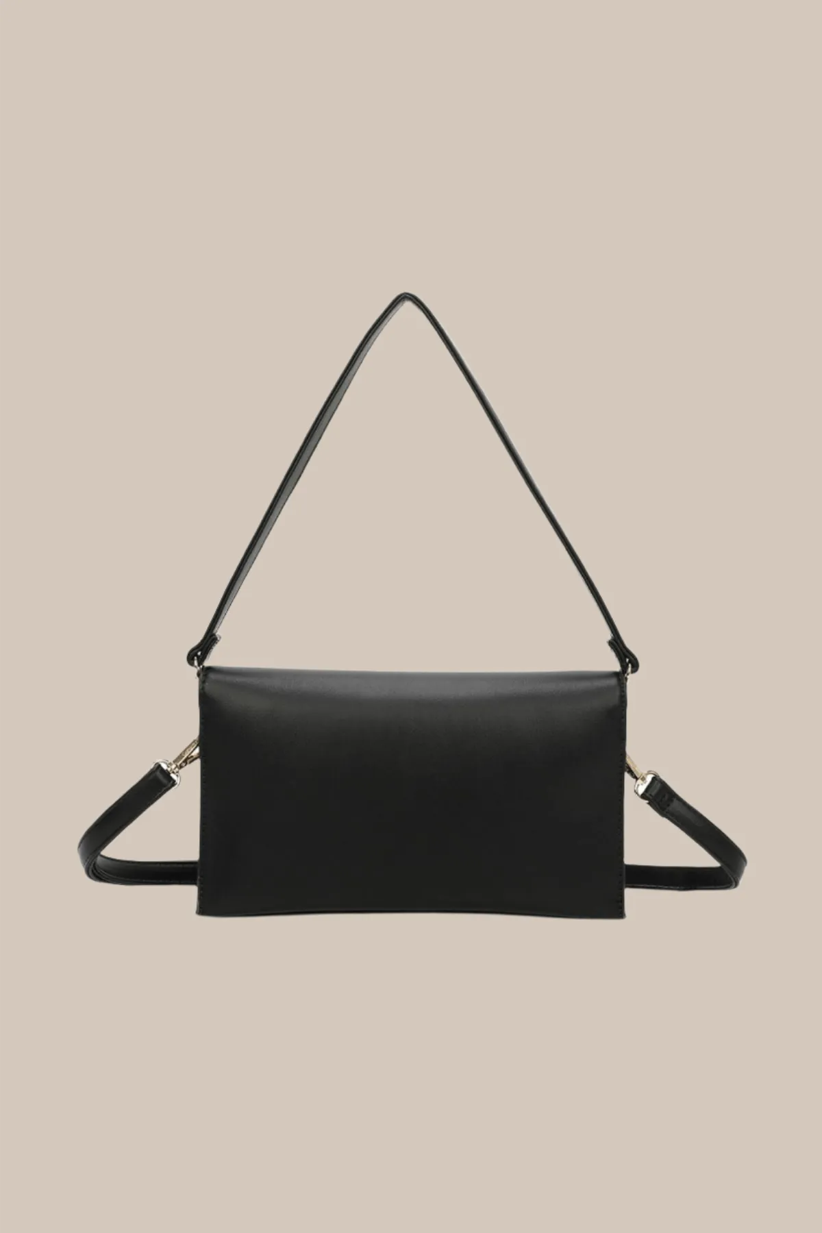 Gold Clasp Envelop Bag in Black