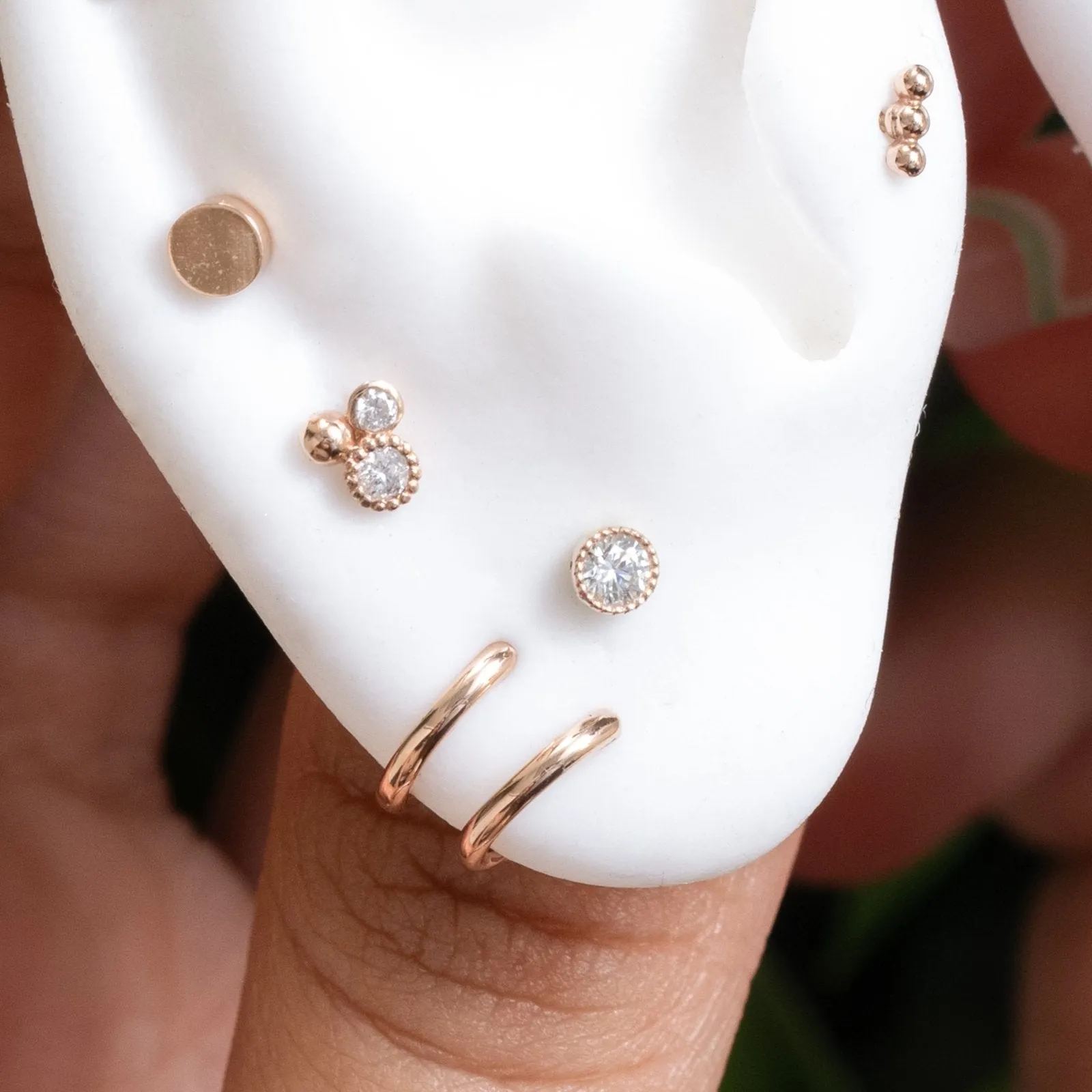 Gold Disc Flat Back Stud - Gold Earring - Minimalist Jewelry