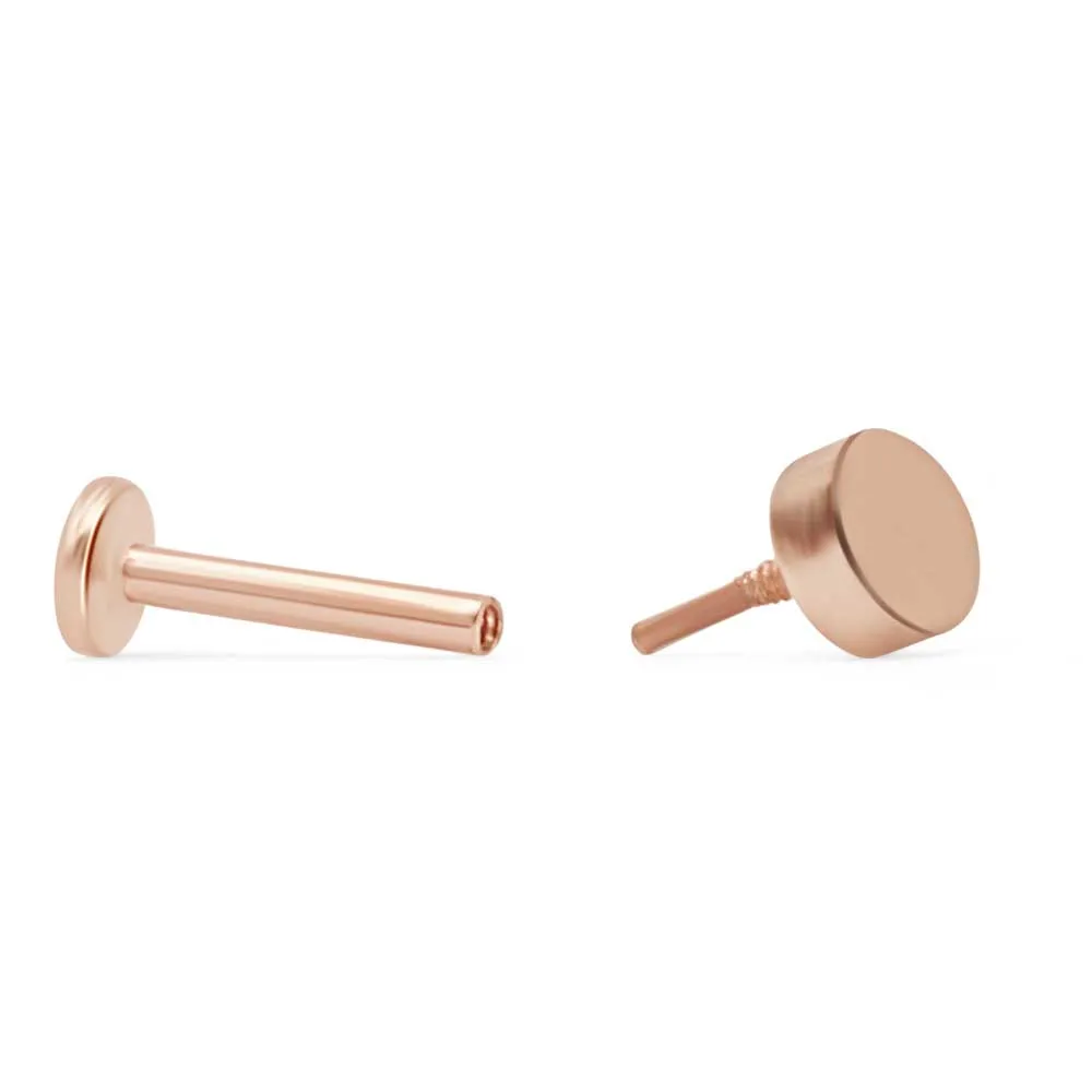 Gold Disc Flat Back Stud - Gold Earring - Minimalist Jewelry