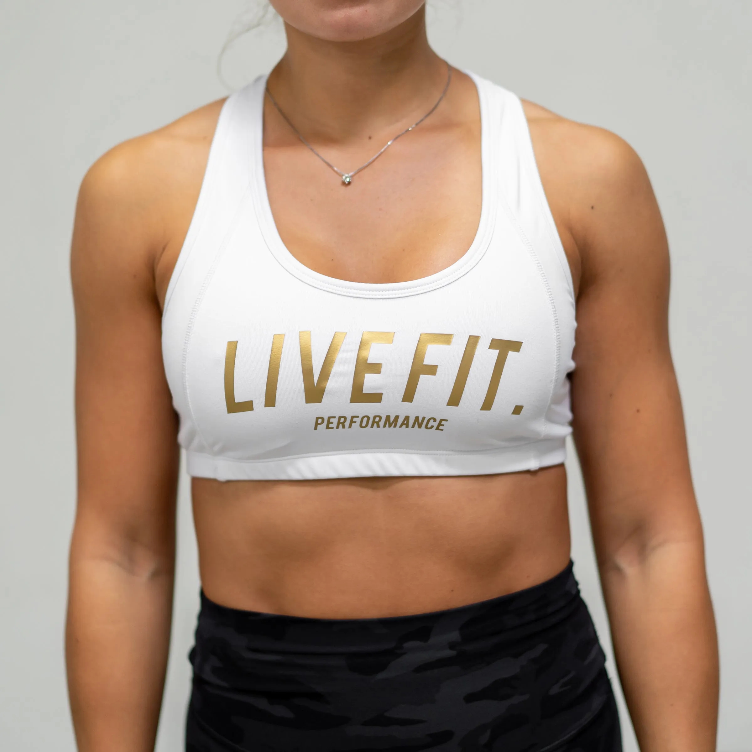 Gold Edition Sports Bra - White