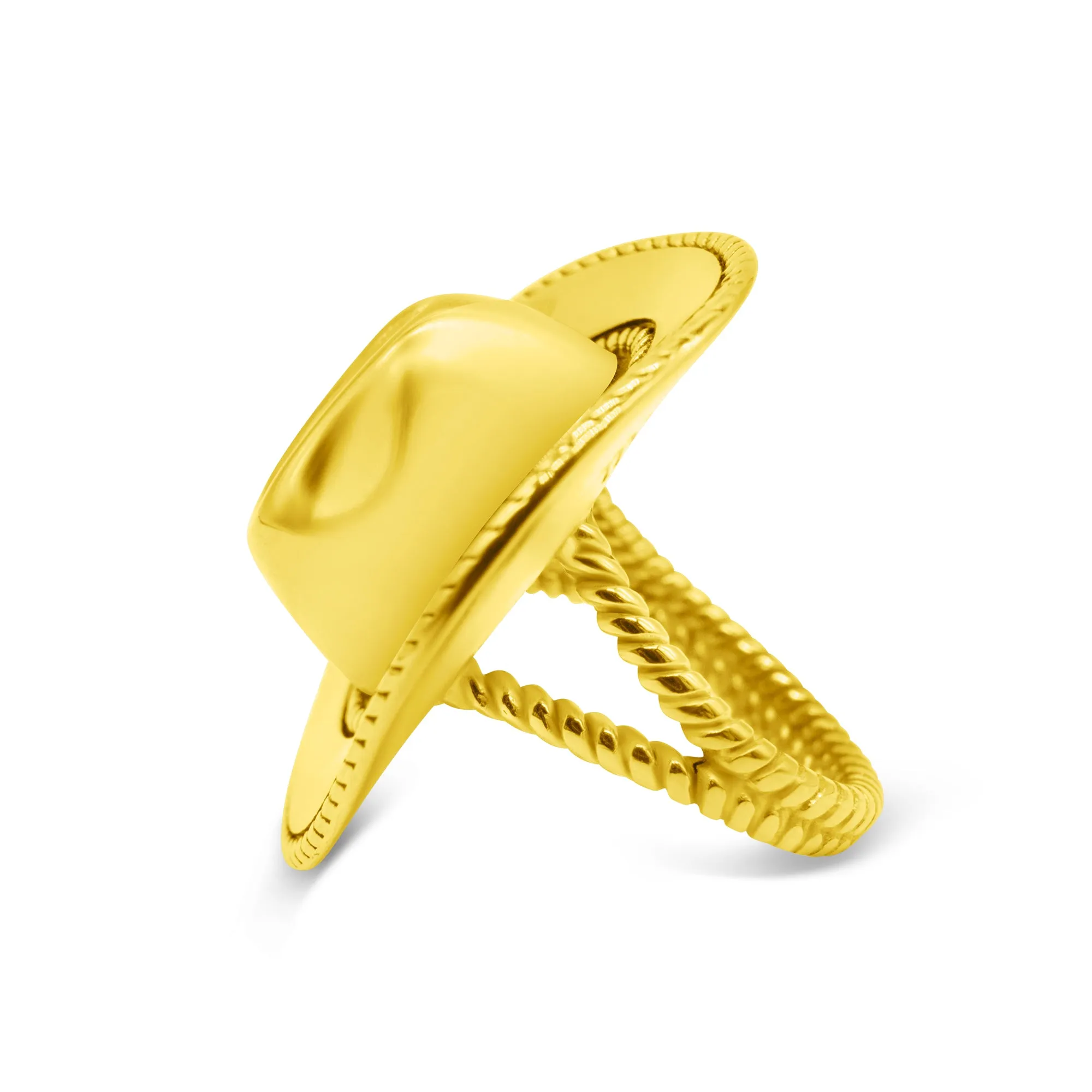 Gold Rodeo Hat Ring Cowboy