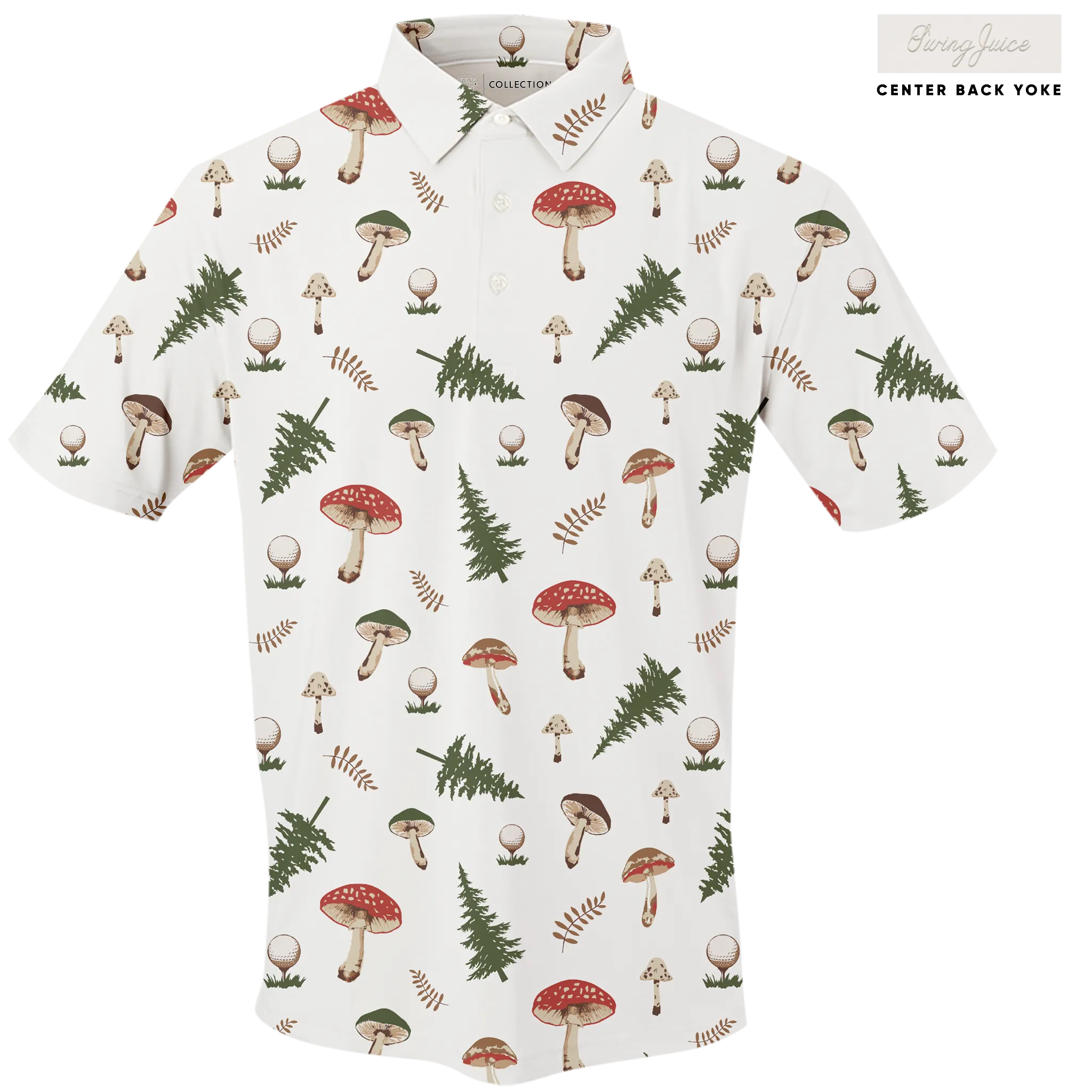 Men's Golf Mushroom Polo Shirt