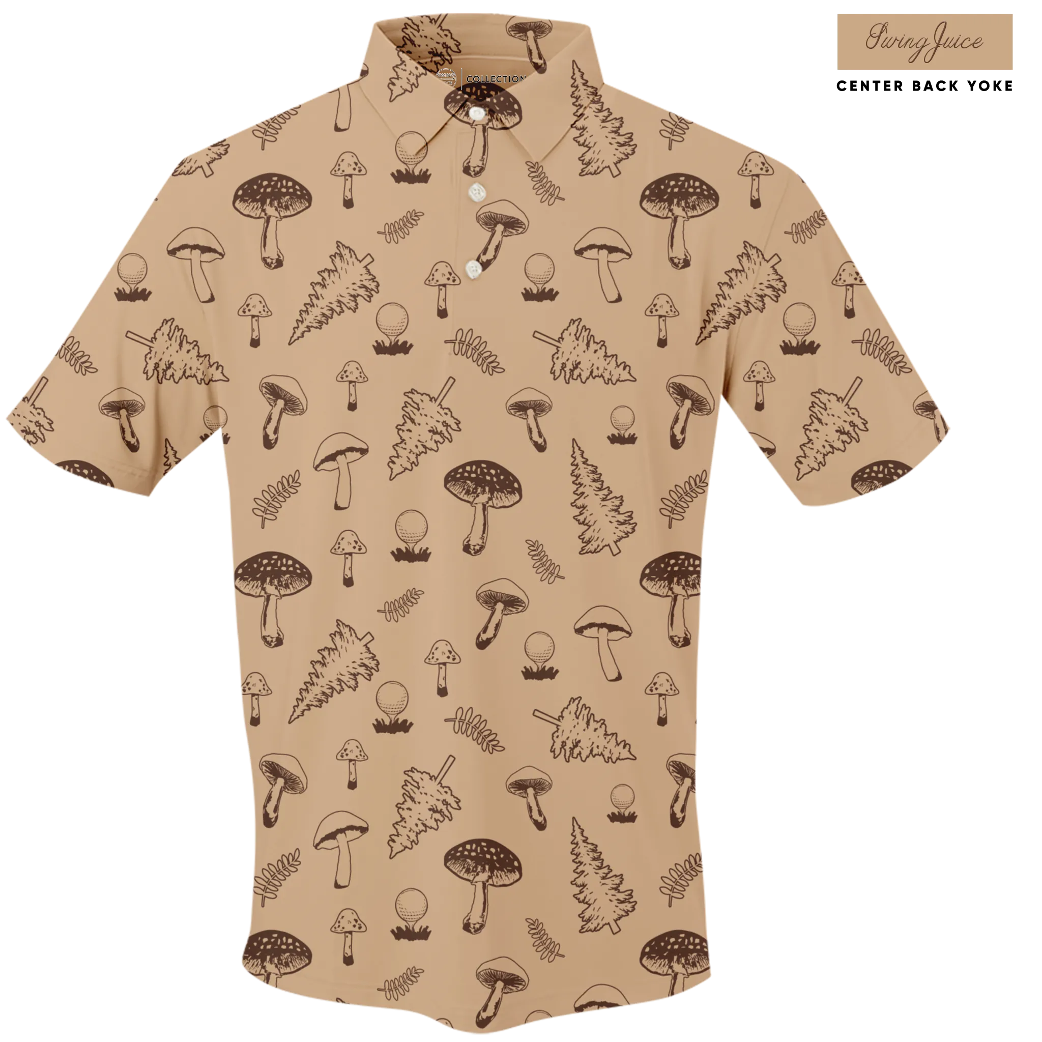 Men's Golf Mushroom Polo Shirt