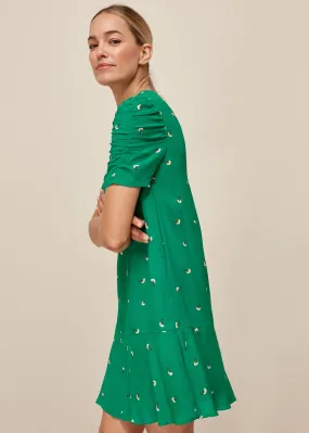 Green Romantic Floral Georgina Dress