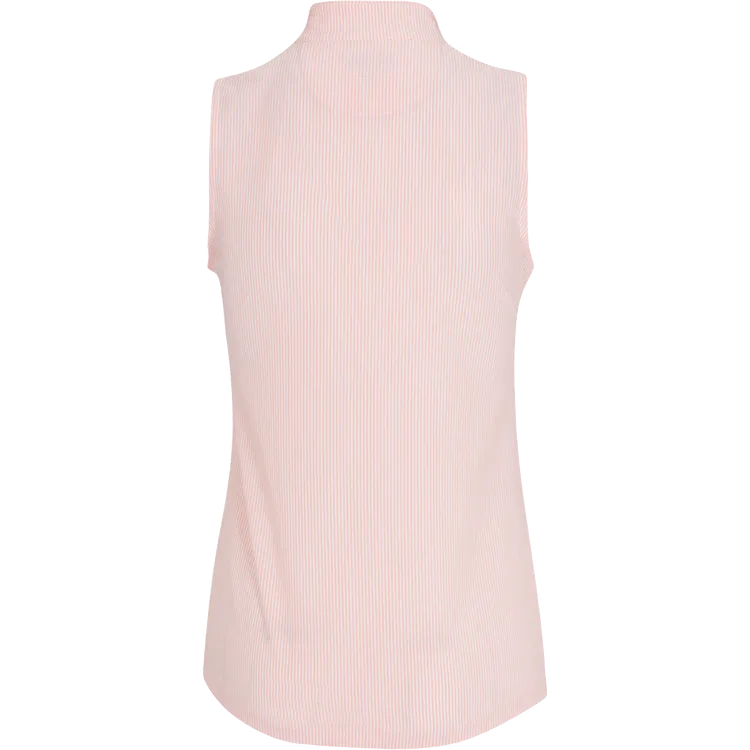 Greg Norman Monaco Seersucker Sleeveless Women's Polo Shirt
