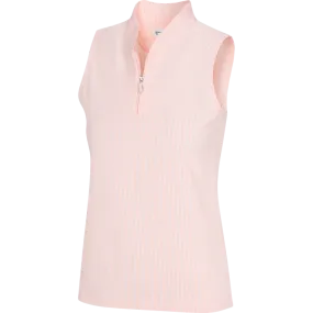 Greg Norman Monaco Seersucker Sleeveless Women's Polo Shirt
