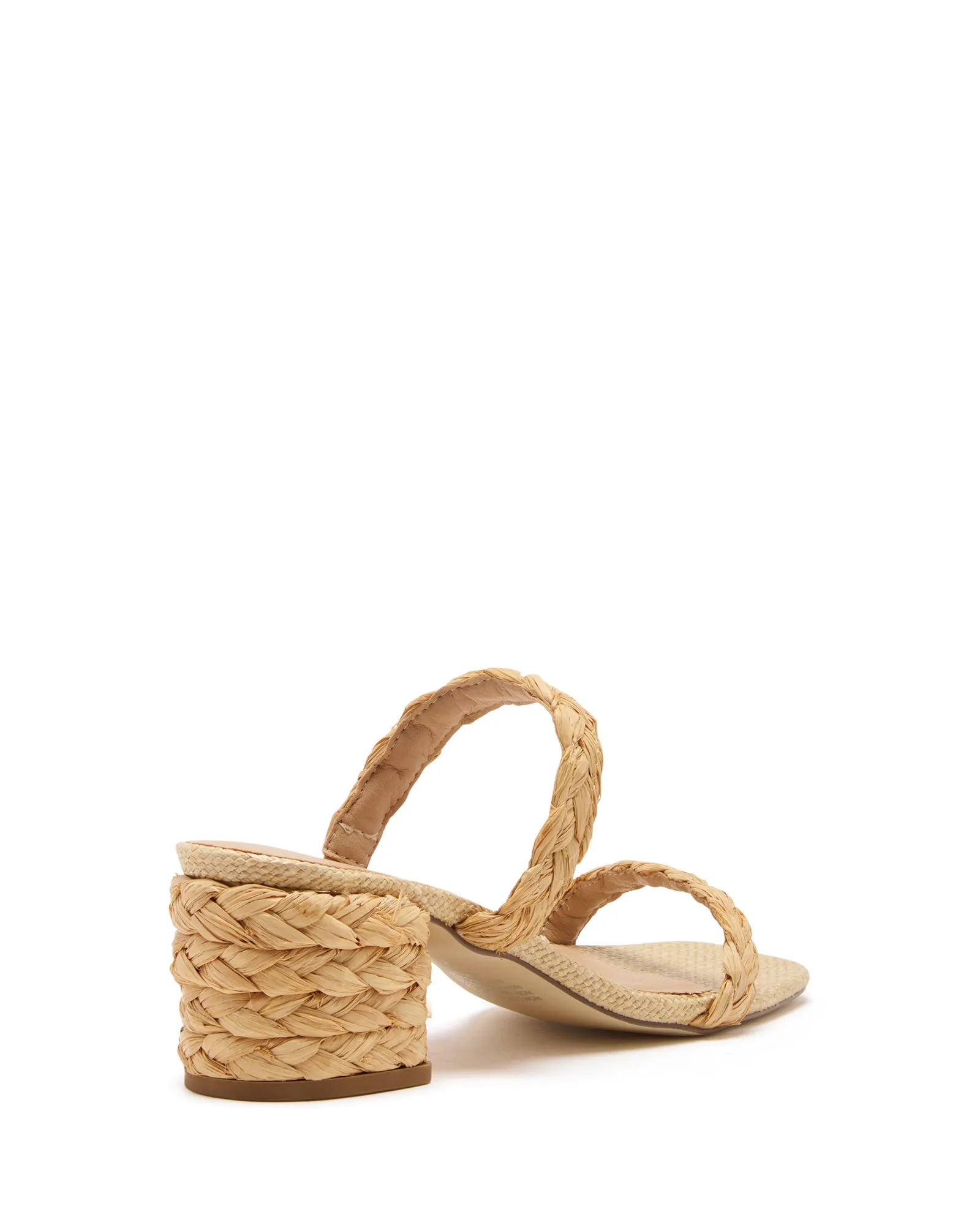 Greta Heel Natural Raffia