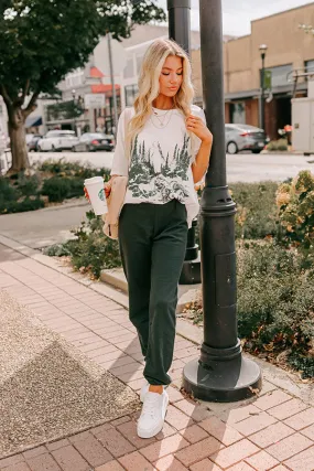 Gym Goals Luxe High Waist Oversized Joggers In Hunter Green