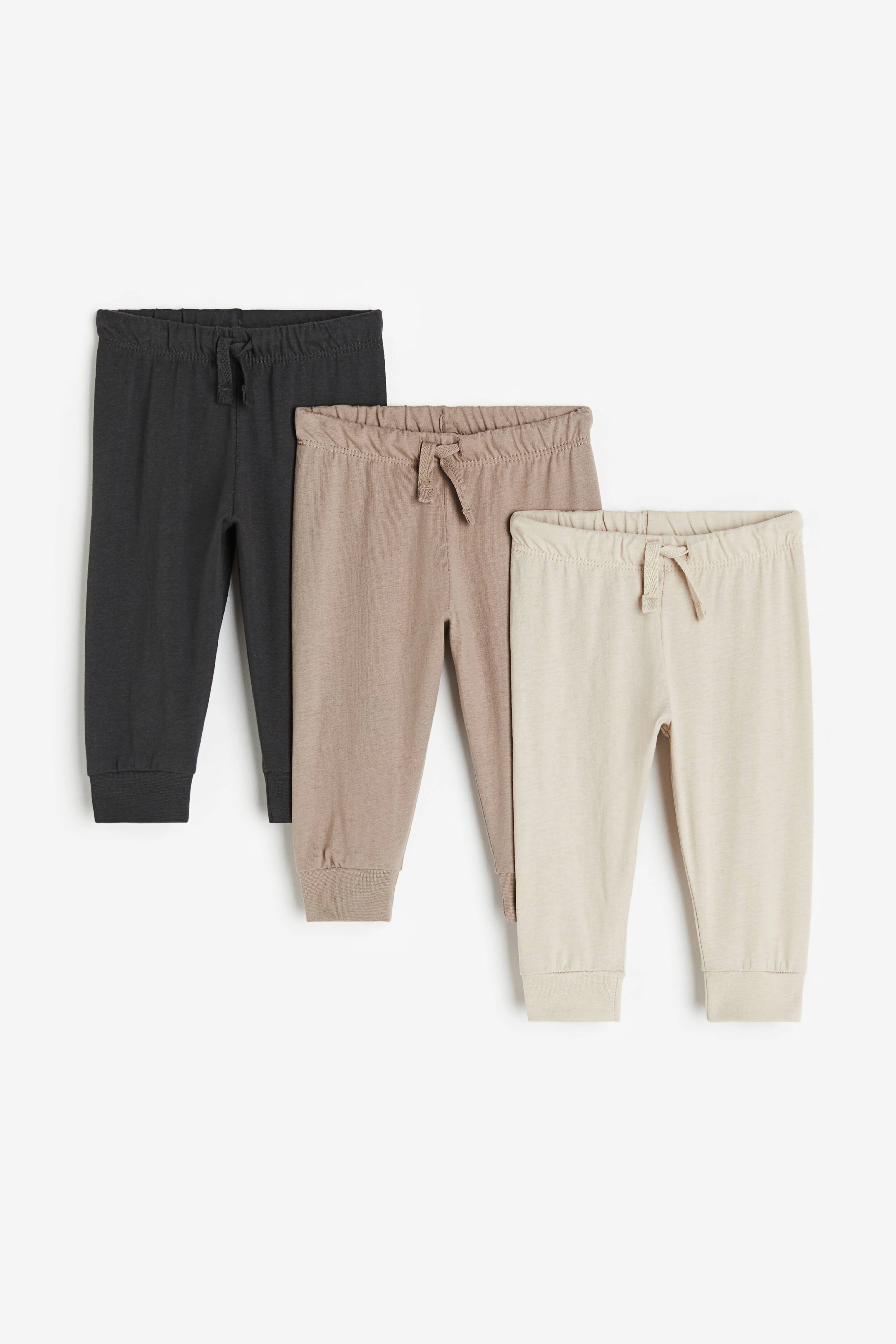 H&M 3-pack Cotton Jersey Joggers