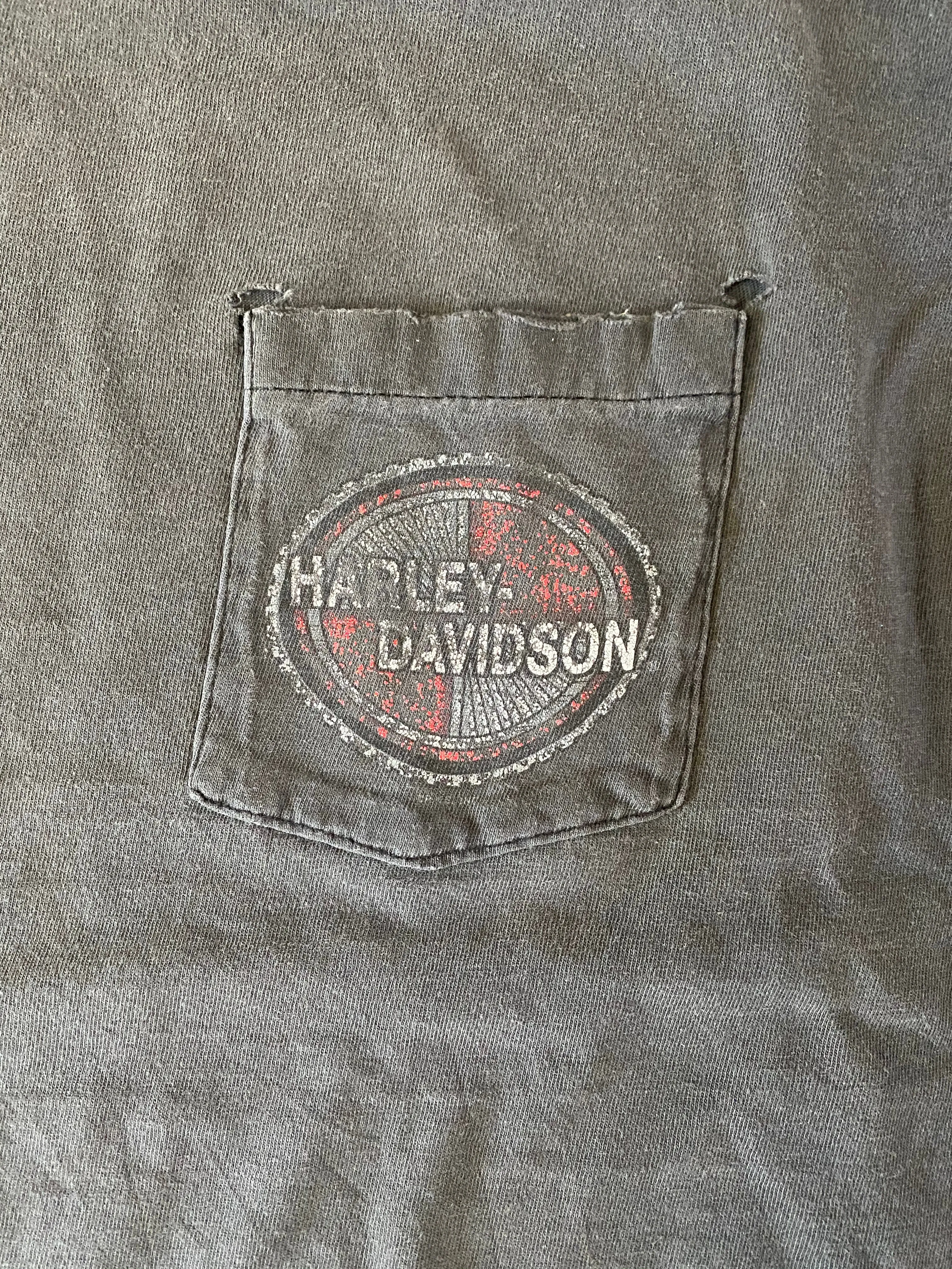 Harley-Davidson 1990’s “Ft. Lauderdale, Florida” Vintage Distressed Pocket T-shirt