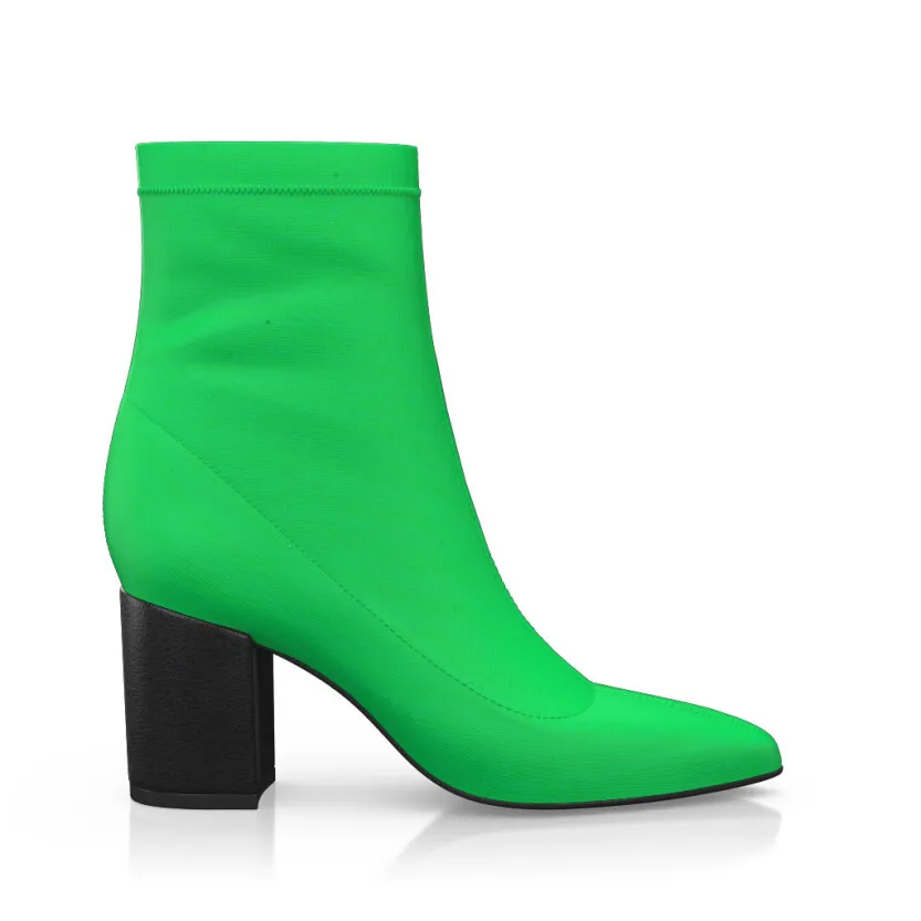 Heeled Sock Boots with Zipper Closure