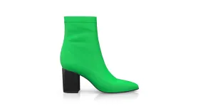 Heeled Sock Boots with Zipper Closure