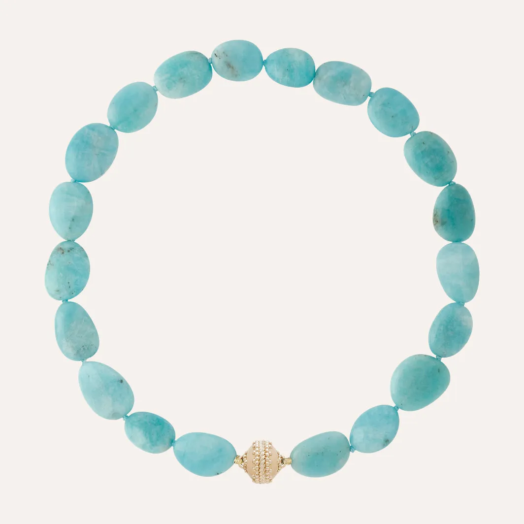 Helen Tumbled Flat Amazonite Necklace