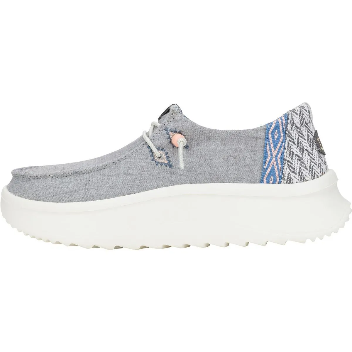 HEYDUDE Wendy Peak Chambray Woven Shoes Grey