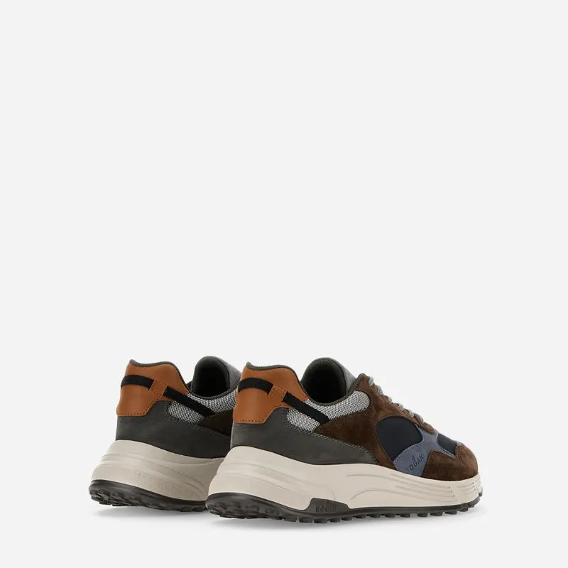 Hogan Hyperlight Sneakers in Brown Blue Grey