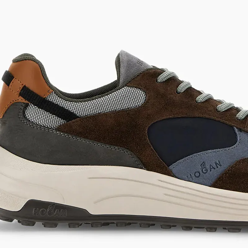 Hogan Hyperlight Sneakers in Brown Blue Grey