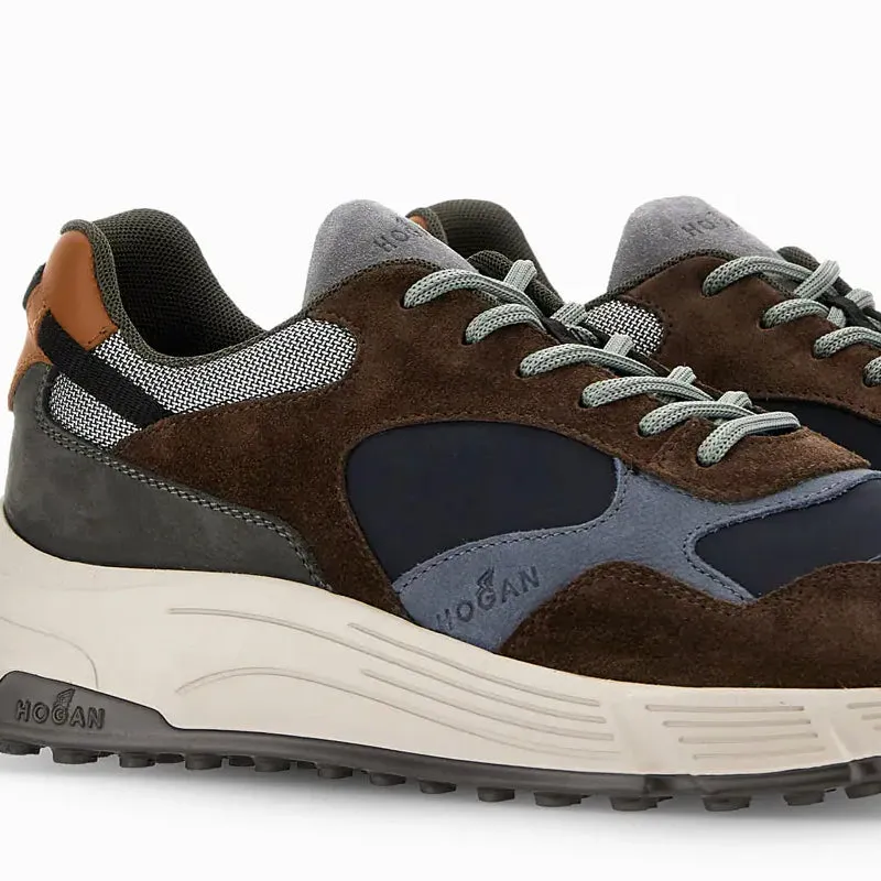 Hogan Hyperlight Sneakers in Brown Blue Grey