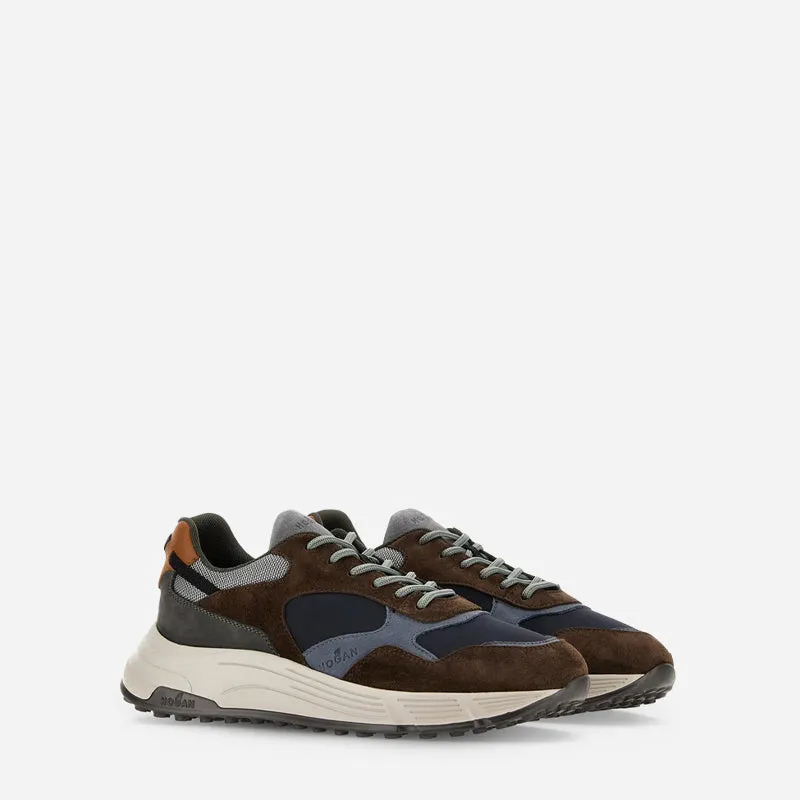 Hogan Hyperlight Sneakers in Brown Blue Grey