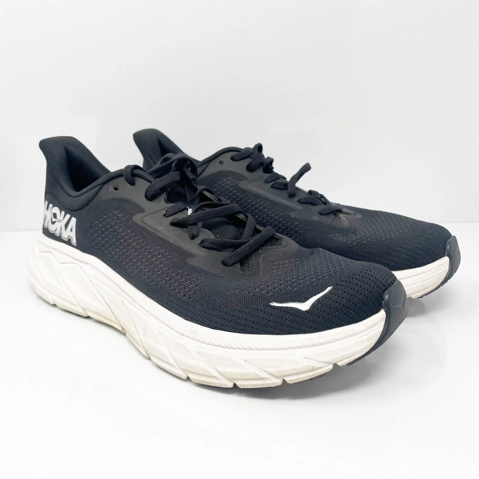 Hoka One One Womens Arahi 7 1147851 BWHT Black Running Shoes Sneakers Sz 10.5 B